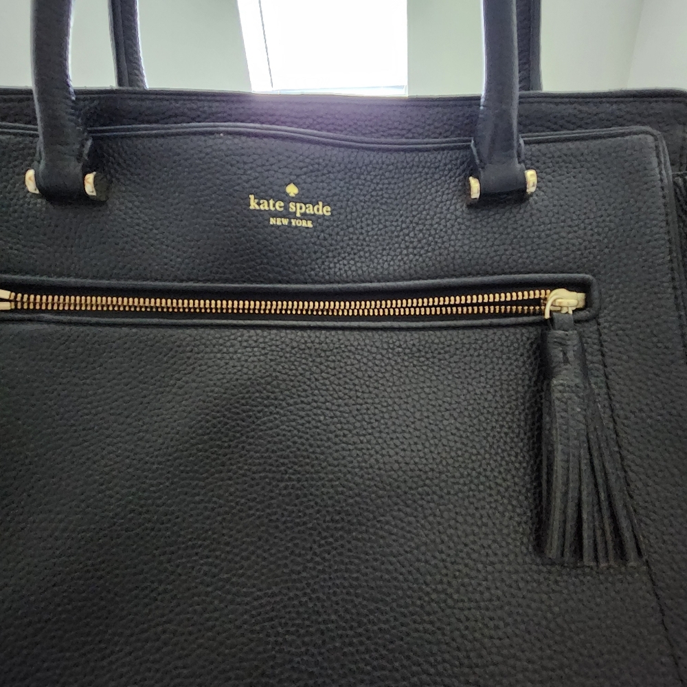 Kate Spade Black Leather Tote Bag - Picture 5 of 5